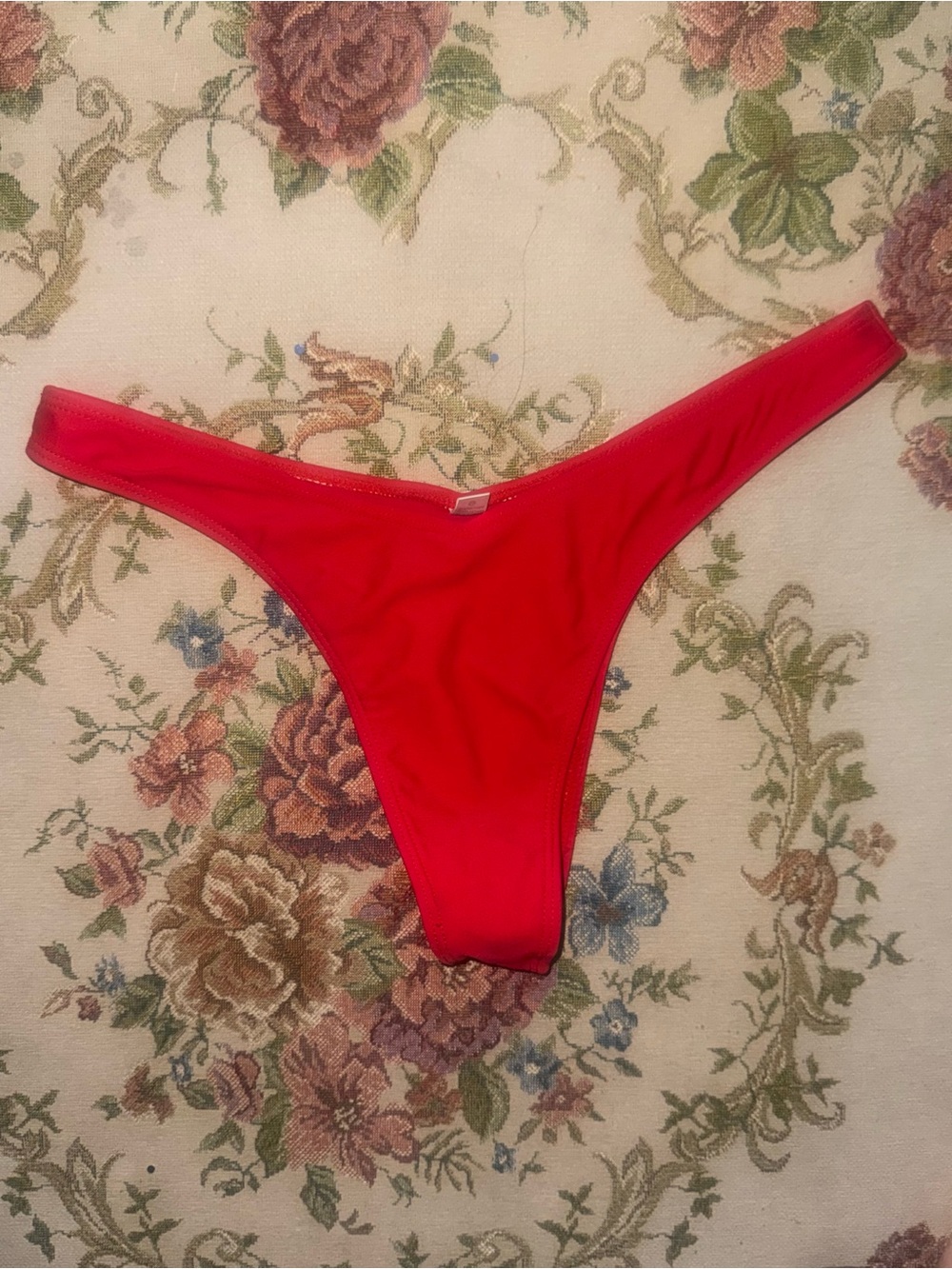Bright Red High-Cut Bikini Bottom